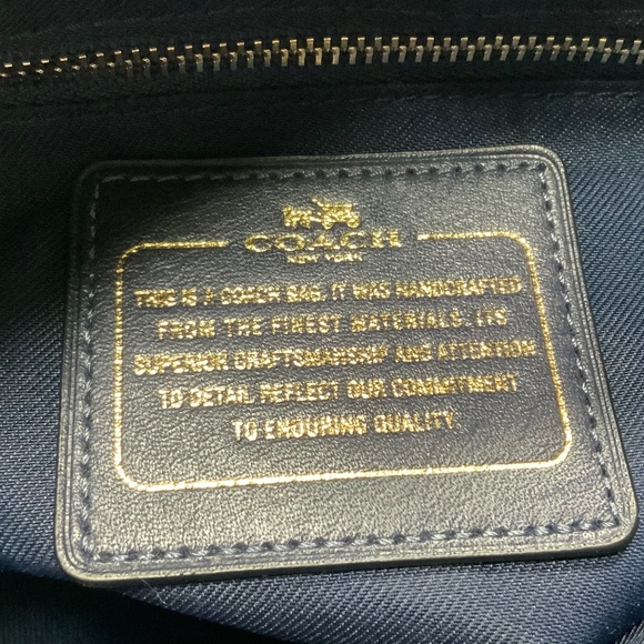 Coach Ace Blue Leather Satchel Crossbody - 37017 - Picture 15 of 16